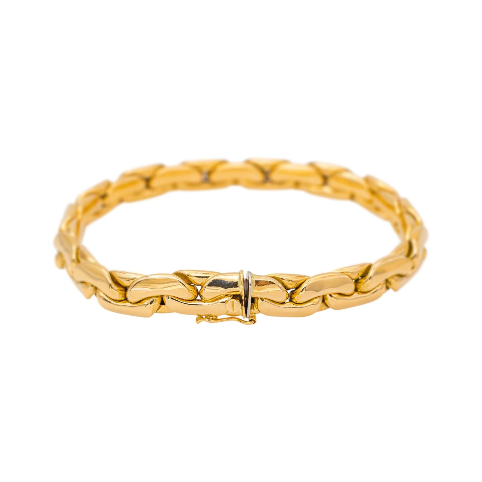 Bracelet Maille haricot Or jaune