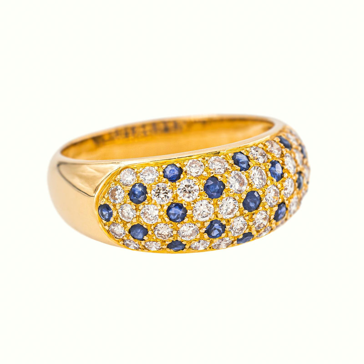 Yellow Gold Sapphire Bangle Ring