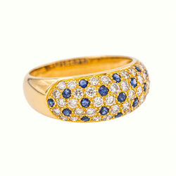 Yellow Gold Sapphire Bangle Ring