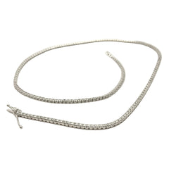 "Rivière" Necklace in White Gold and Diamonds