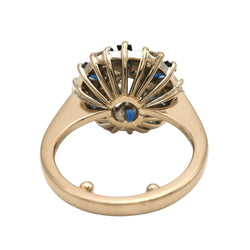 "Entourage" Ring in White Gold, Sapphires, and Diamonds
