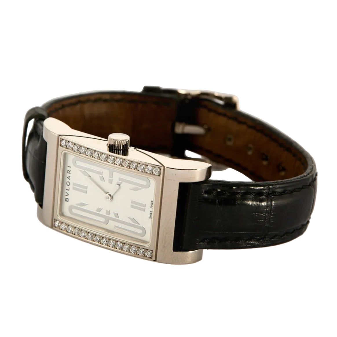 Watch Bulgari - Retrangolo in white gold and diamonds