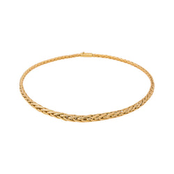 Yellow Gold Palm Leaf Link Necklace