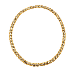 White Gold and Yellow Gold Link Necklace