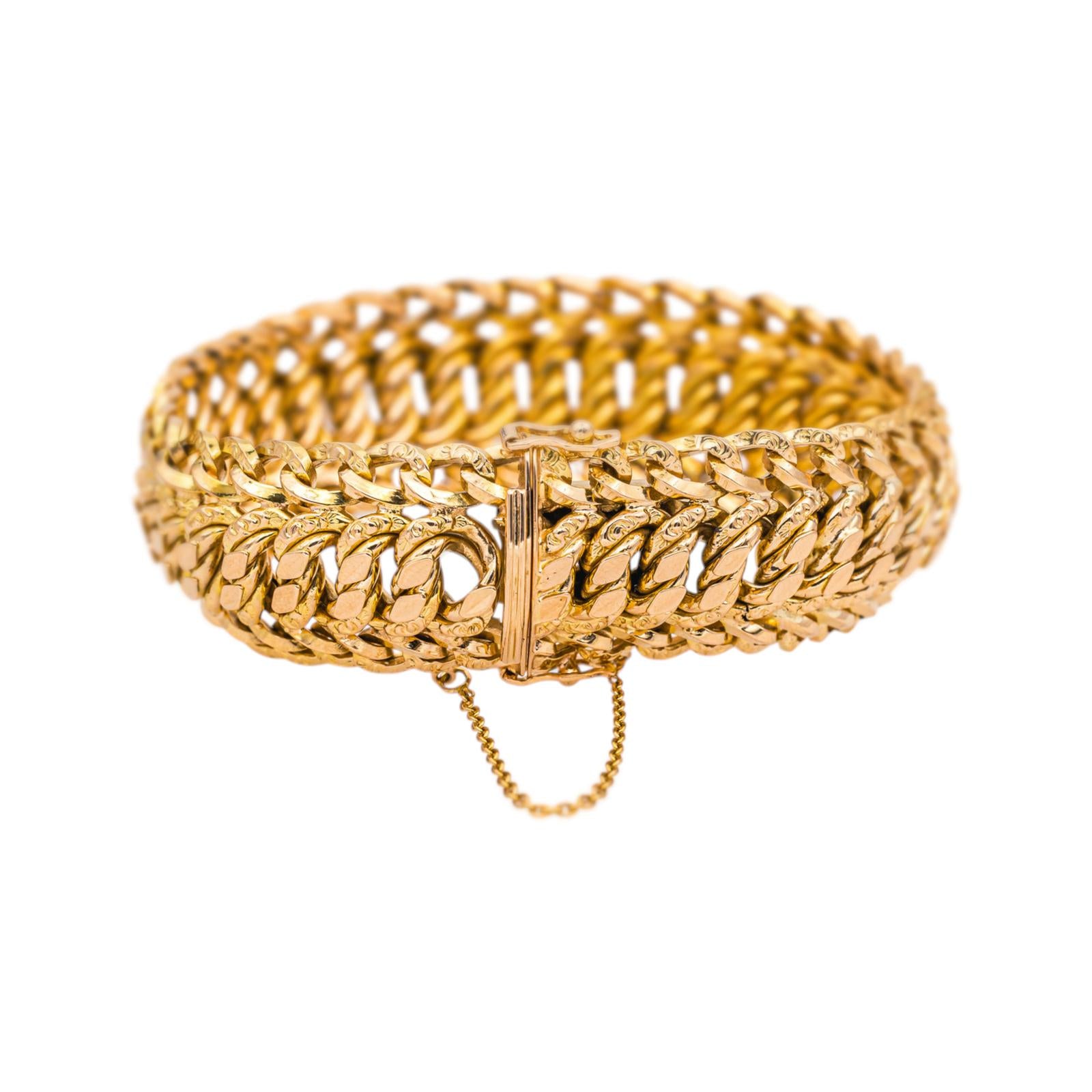 Bracelet Maille américaine Or rose