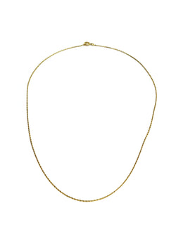 Yellow gold forçat-link chain