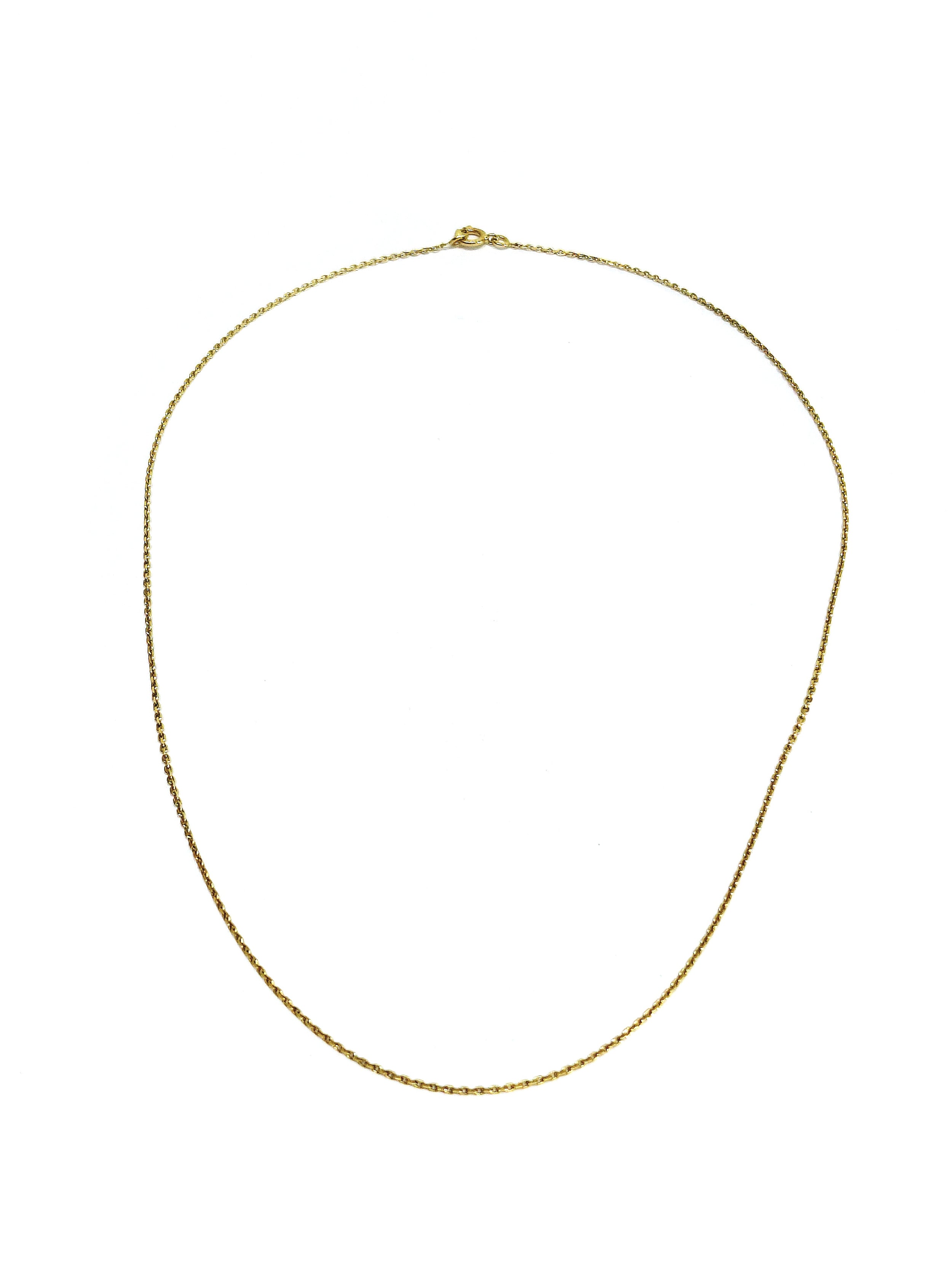 Yellow gold forçat-link chain