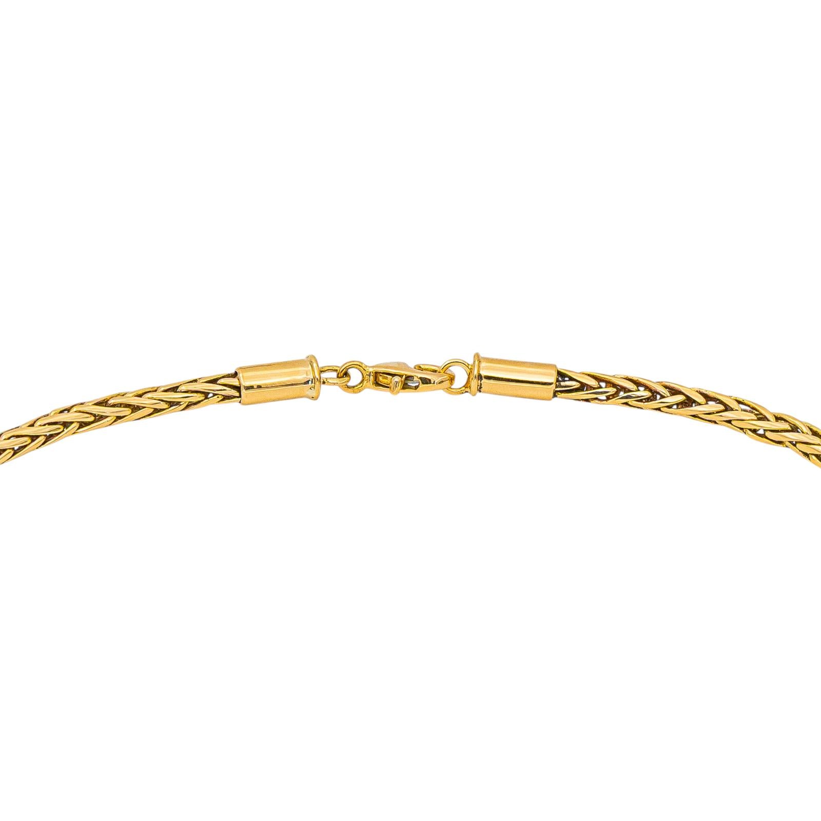 Collier Maille palmier Or jaune