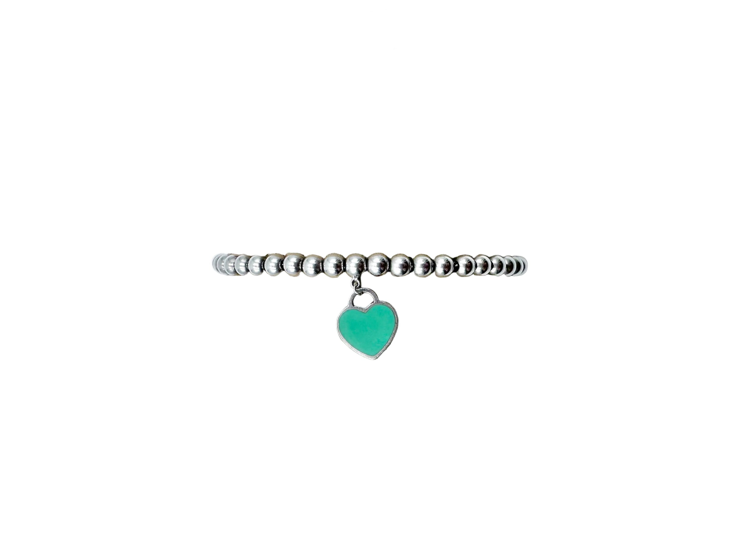 TIFFANY & CO. "Return to Tiffany" Silver and Enamel Pearl Bracelet