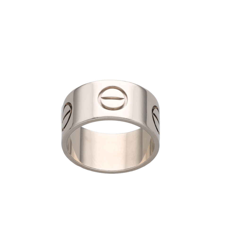 CARTIER "Love" White Gold Bangle Ring