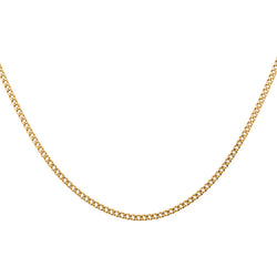 Rose gold curb chain necklace