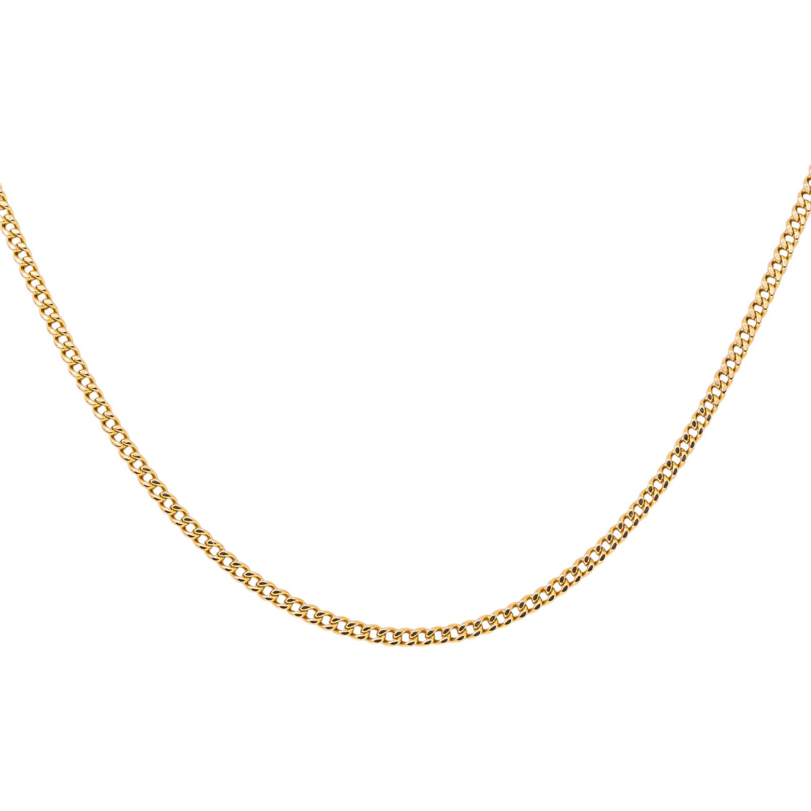 Rose gold curb chain necklace