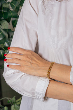 Yellow Gold Curb Chain Bracelet