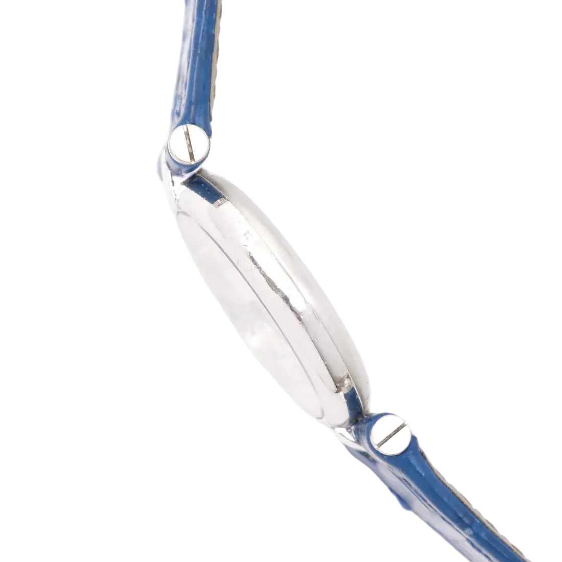 CARTIER "Vendôme Must" Watch in silver, steel and leather