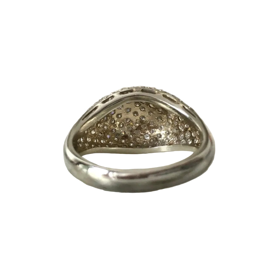 White Gold and Diamond Dome Ring