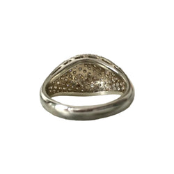 White Gold and Diamond Dome Ring