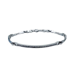 "Ligne" Bracelet in White Gold and Diamonds