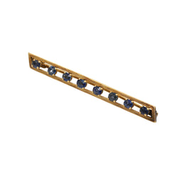 Yellow Gold Brooch with Sapphires