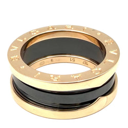BULGARI "B.Zero1" Band Ring in rose gold and ceramic