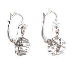 White gold and Zirconia Lever-back Earrings