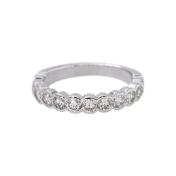 White gold Diamond Half-Wedding Band