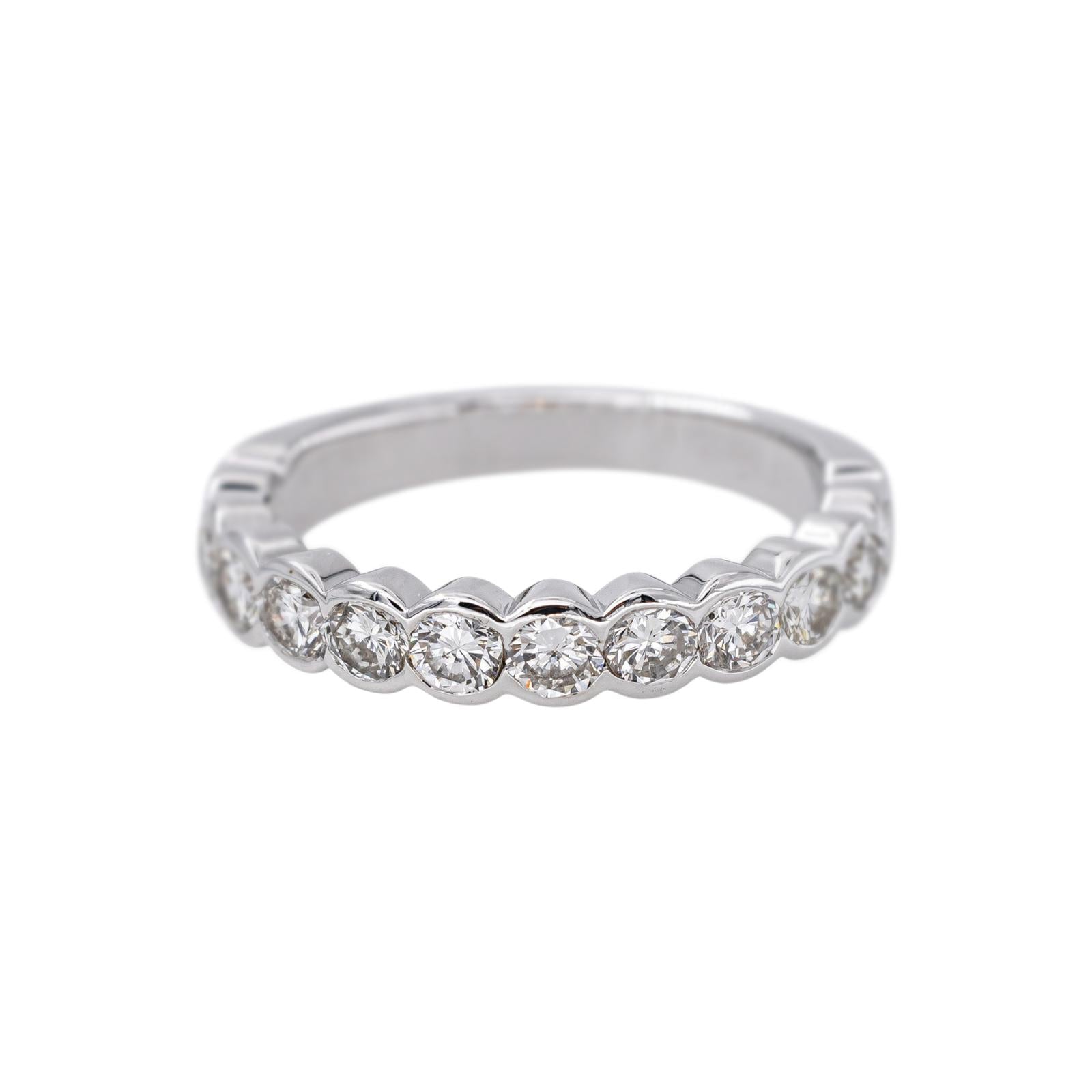 White gold Diamond Half-Wedding Band