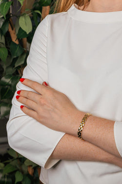 Yellow Gold Rice Grain Bracelet