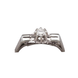 White Gold Solitaire Ring with Diamond