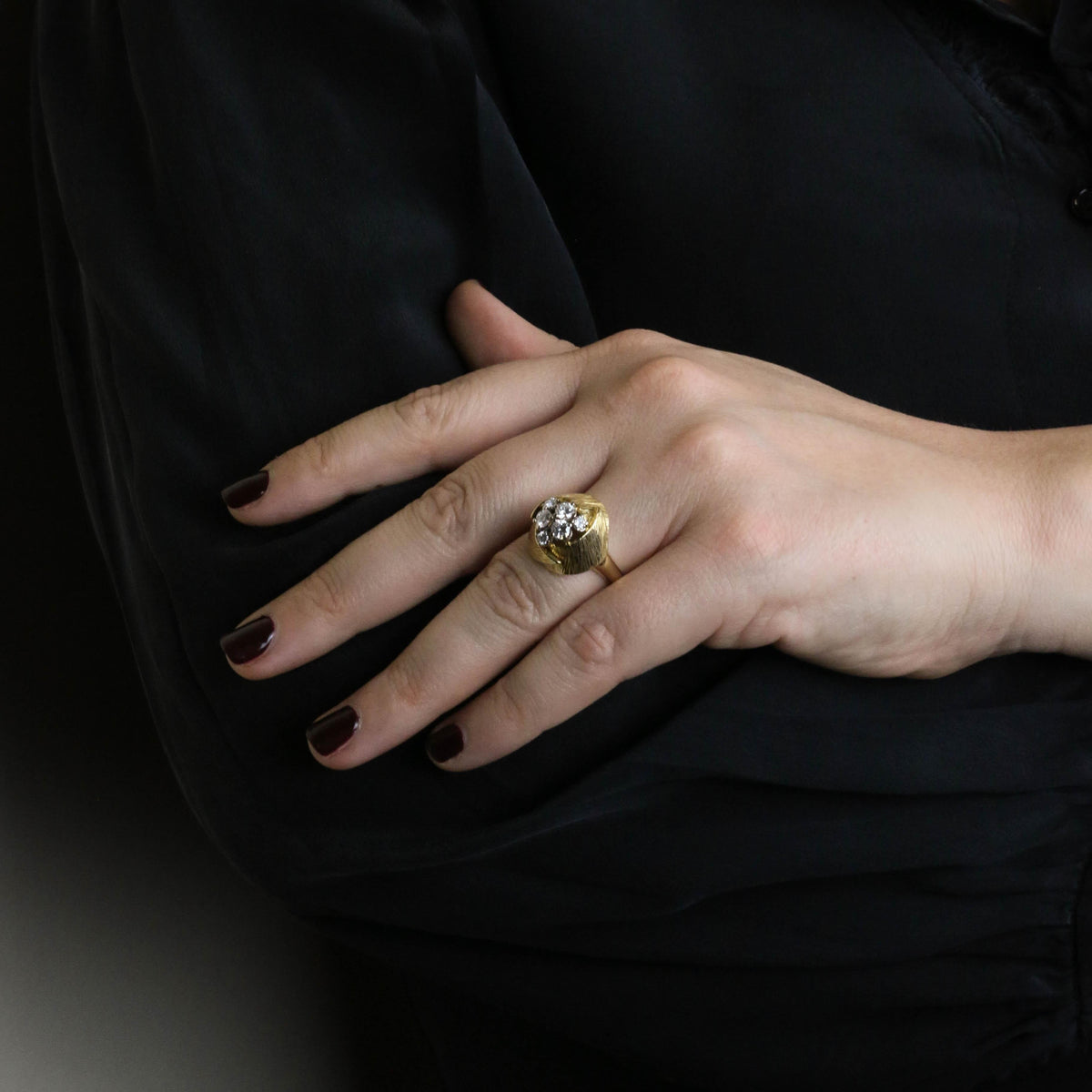 Yellow Gold and Diamond Dome Ring