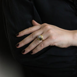Yellow Gold and Diamond Dome Ring