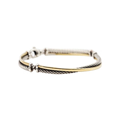 Bracelet DAVID YURMAN "Crossover" in silver and yellow gold