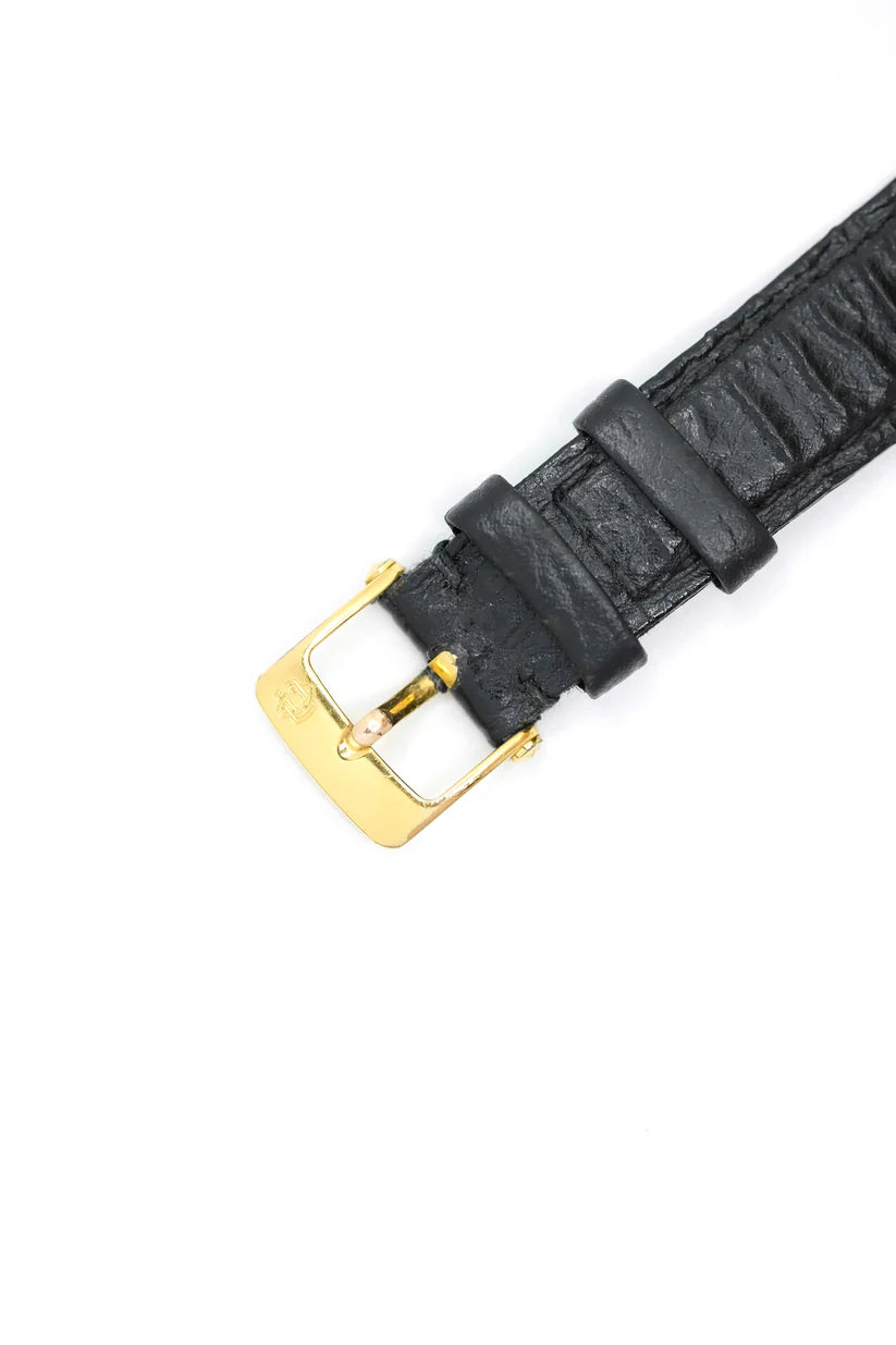 VAN CLEEF & ARPELS "PA 49" Watch in Yellow gold, steel and leather