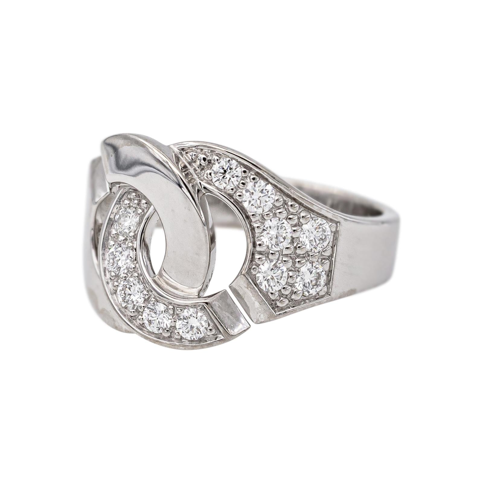 Dinh Van Bague Menottes Or blanc Diamant