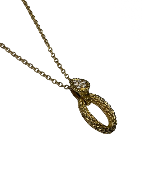 BOUCHERON "SERPENT DE BOHEME" Pendant on Chain, 18K Gold and Diamonds