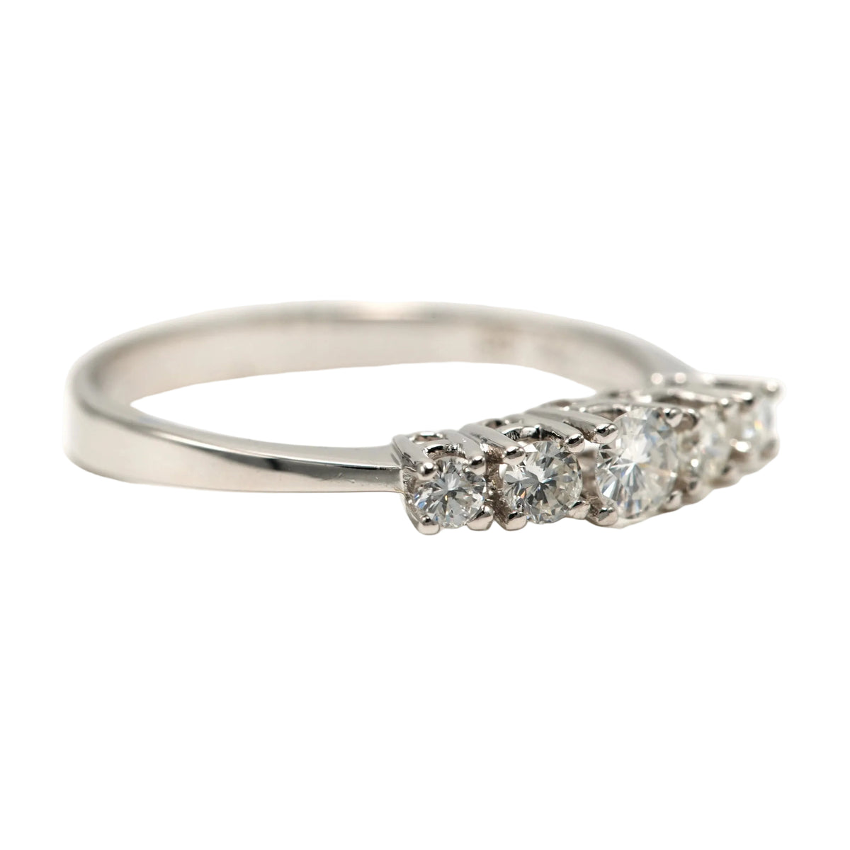 White Gold and Diamond Wedding Band