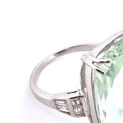 White Gold and Aquamarine Cocktail Ring