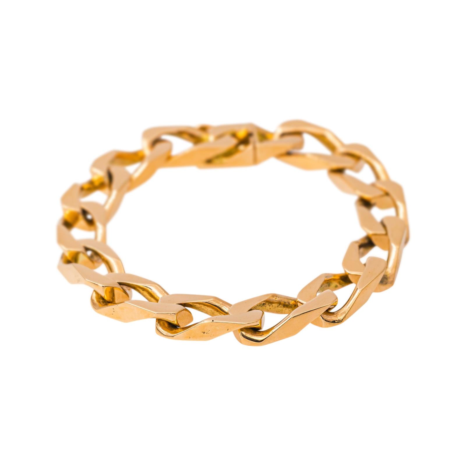 Yellow gold Curb chain Bracelet