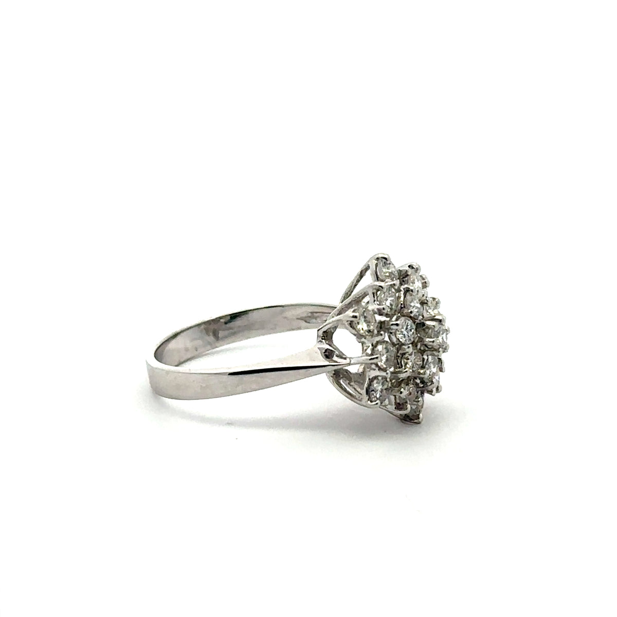 White Gold and Diamond Cocktail Ring