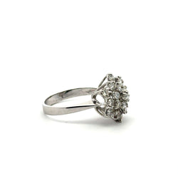 White Gold and Diamond Cocktail Ring