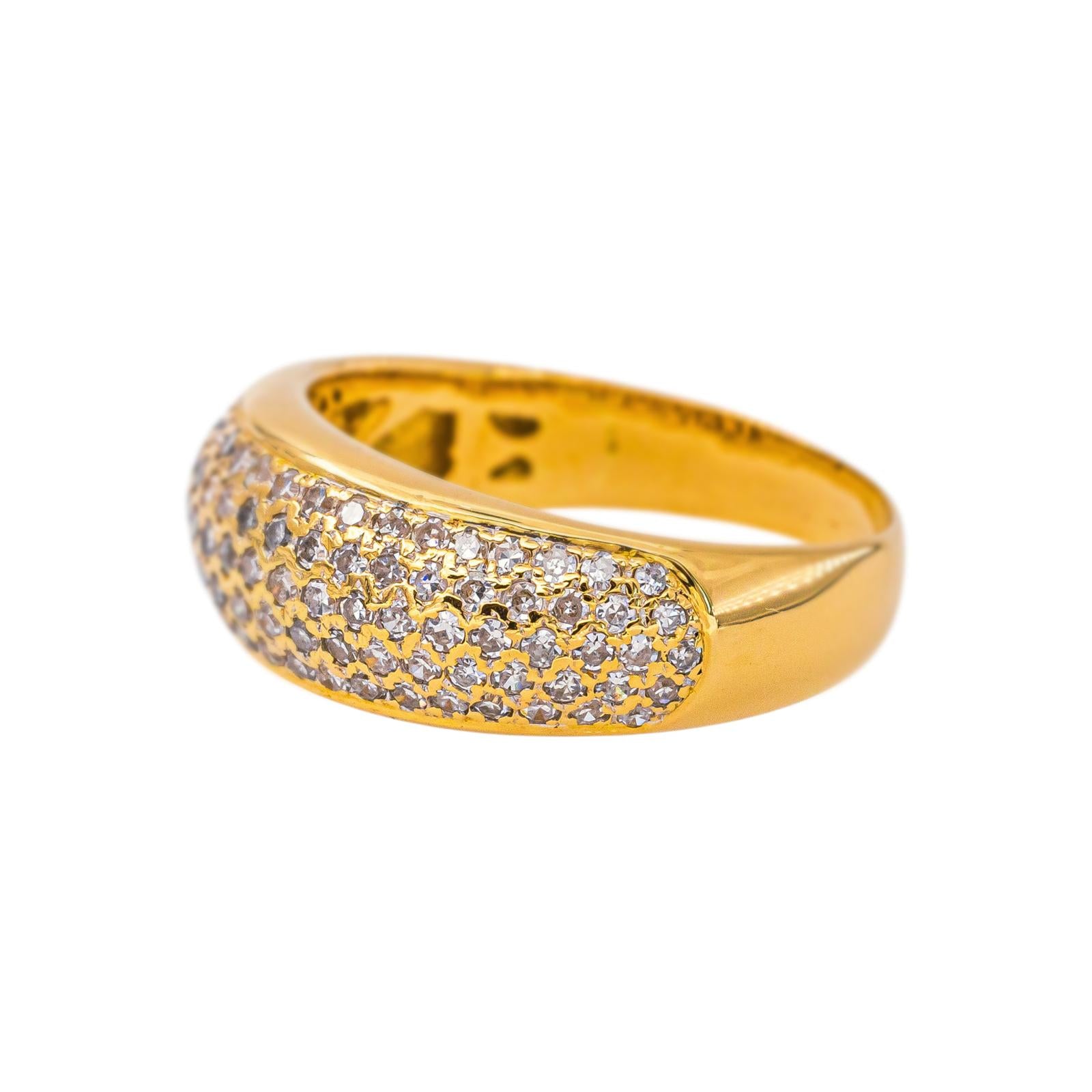 Yellow Gold Diamond Bangle Ring
