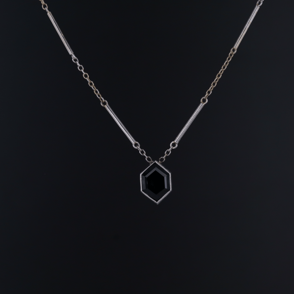 White Gold and Sapphire Pendant Necklace