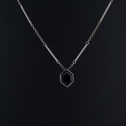 White Gold and Sapphire Pendant Necklace