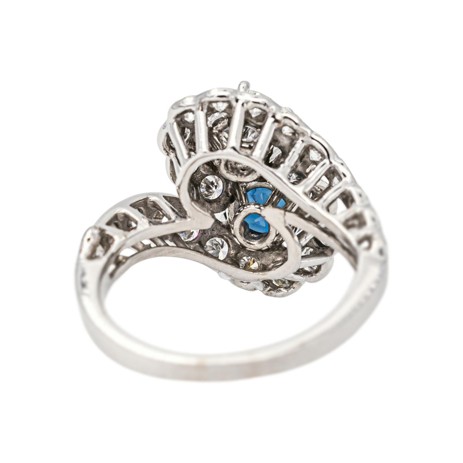 Bague Toi et Moi Or blanc Saphir