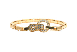 CARTIER "Agrafe" Link Bracelet in yellow gold and diamonds