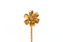 Yellow Gold and Diamond Tie Pin