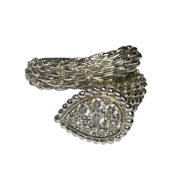 BOUCHERON "Serpent de Bohème S" Toi & Moi Ring in white gold and diamonds