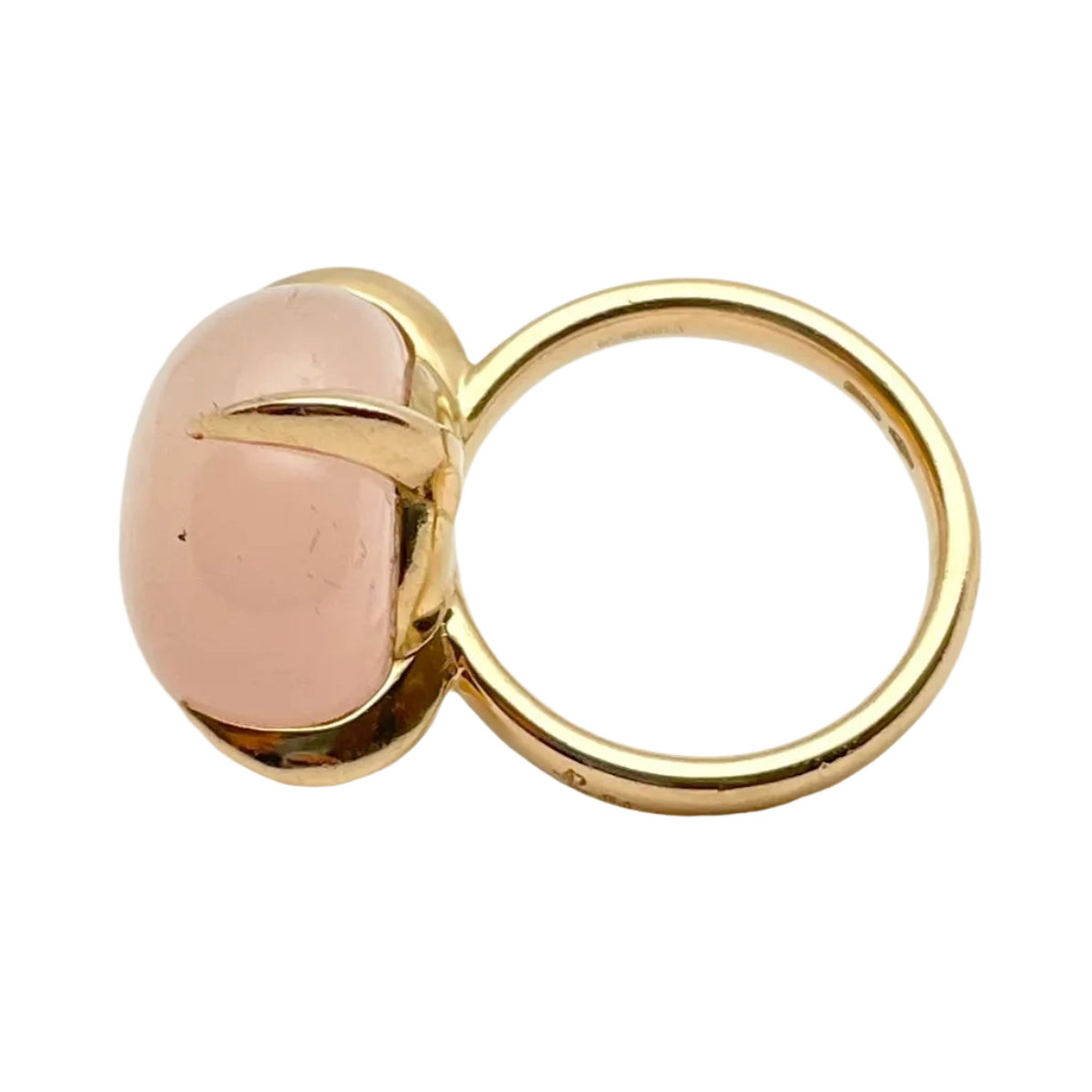 POMELLATO "Veleno" Solitaire Ring in yellow gold with moonstone