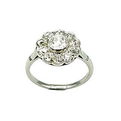 Daisy Ring in Platinum and Diamonds