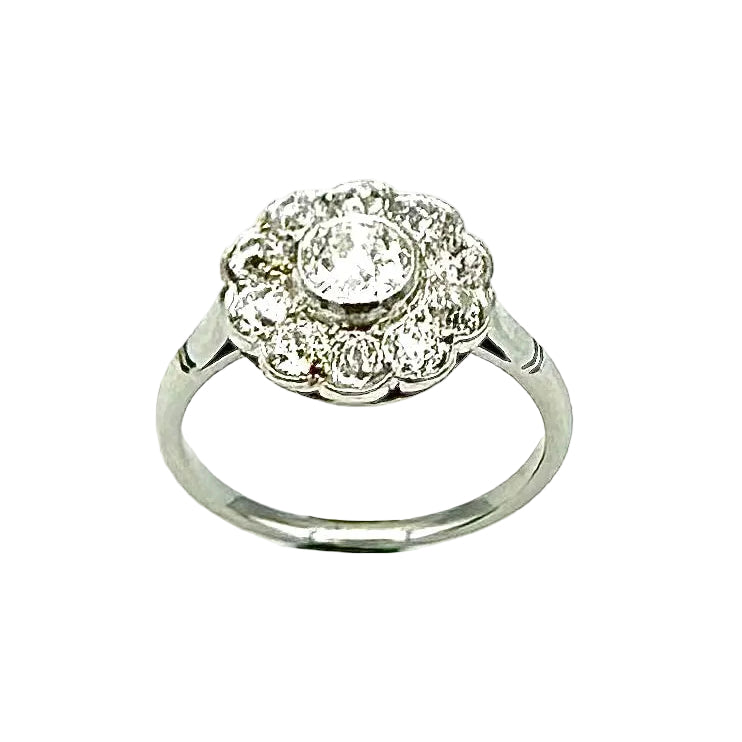 Daisy Ring in Platinum and Diamonds