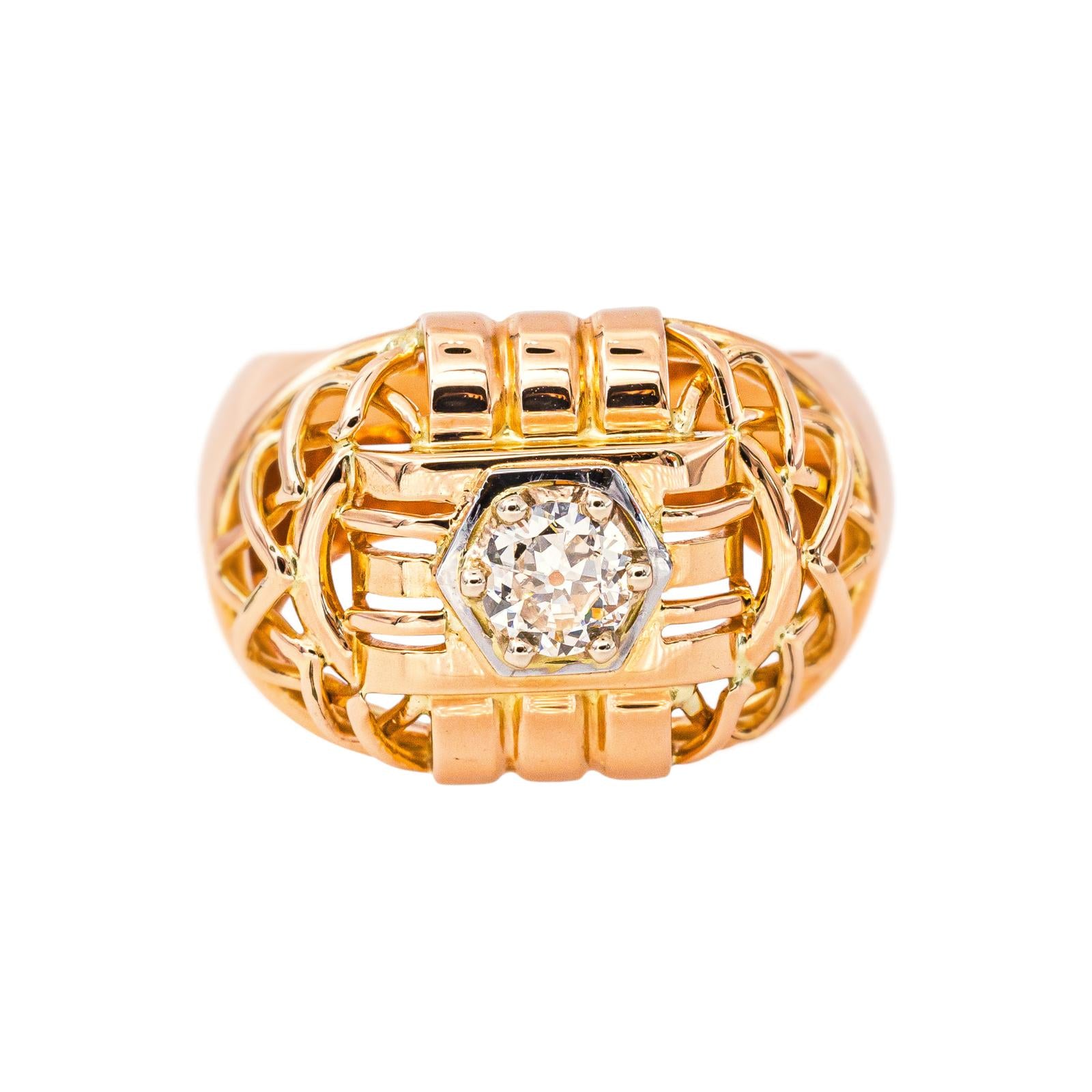 Bague Or rose Diamant